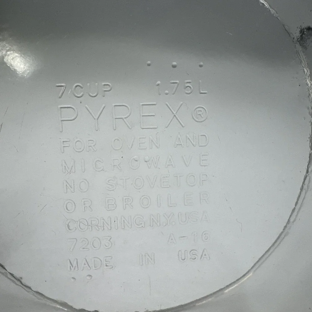 Pyrex 7203 7-Cup Clear Glass‎ Food Storage Bowl